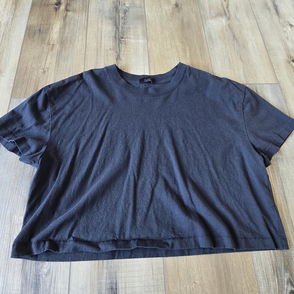 nuuds Black Crop Everday Tee